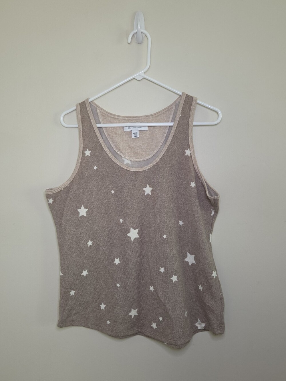 Women's Live Love Lounge Star Print Sleeveless Top Sz XXL